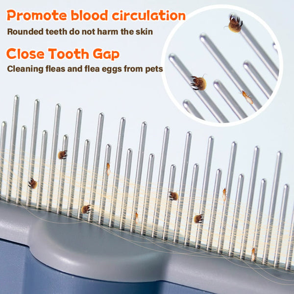 🔥Self-cleaning Pet Flea Comb Grooming Brush